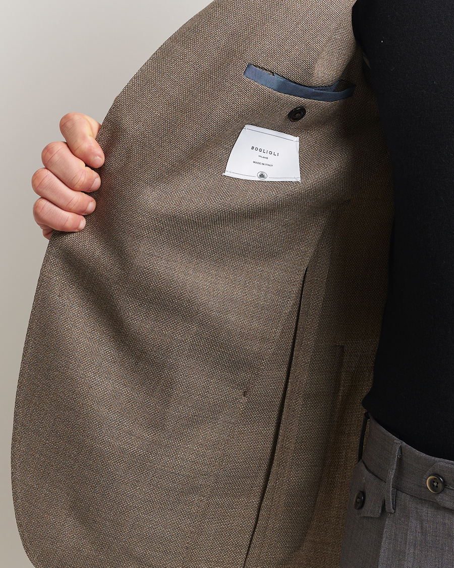 Herre | Dressjakker | Boglioli | K Jacket Wool Hopsack Blazer Beige