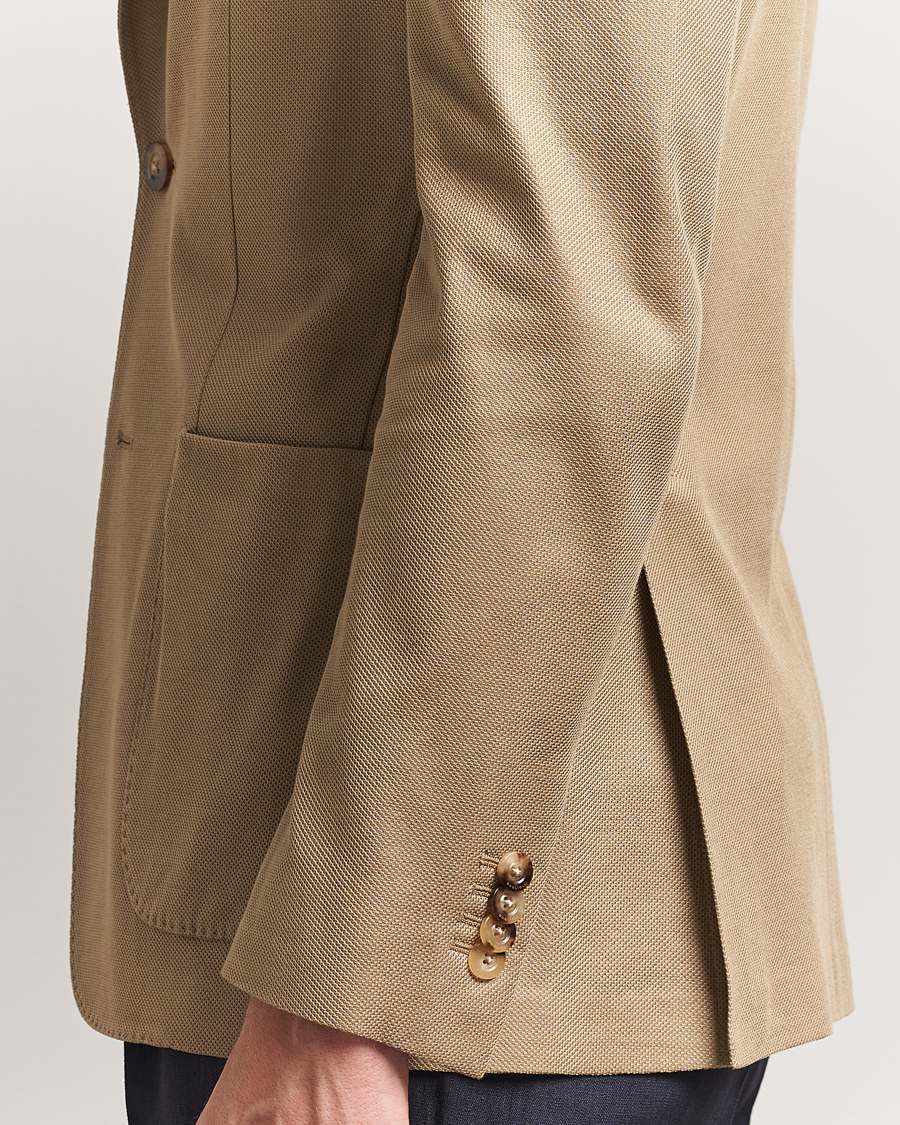 Herre | Dressjakker | Boglioli | K Jacket Hopsack Jersey Blazer Beige