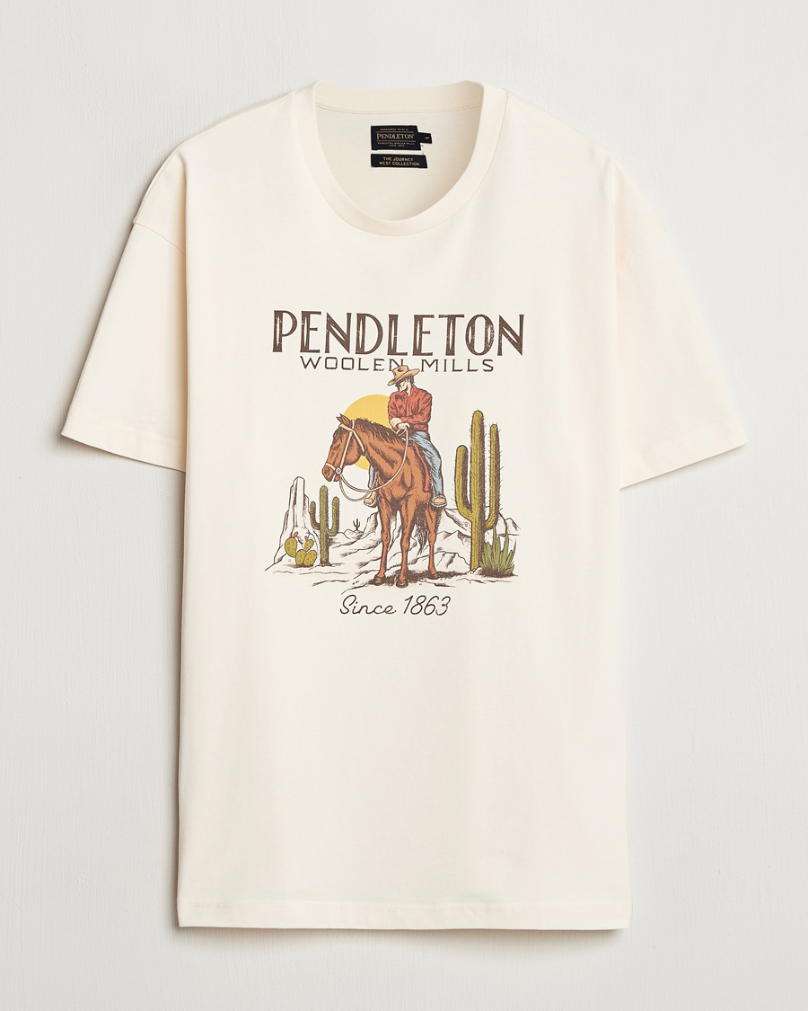 Herre | T-Shirts | Pendleton | Cowboy T-Shirt White