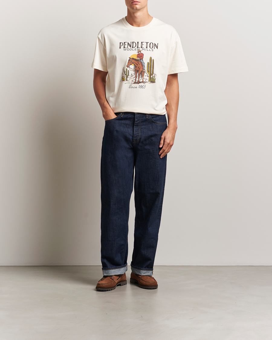 Herre | T-Shirts | Pendleton | Cowboy T-Shirt White