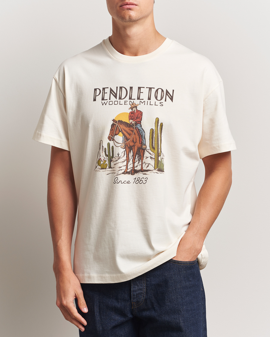 Herre | T-Shirts | Pendleton | Cowboy T-Shirt White