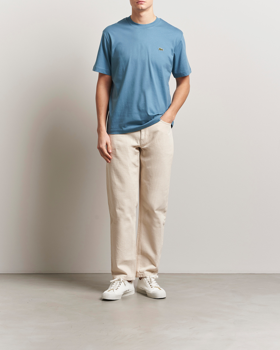 Herre | T-Shirts | Lacoste | Crew Neck T-Shirt Limestone