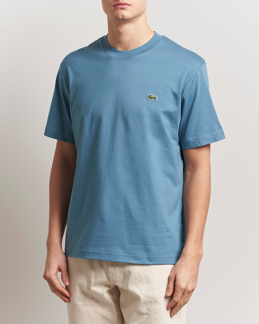 Herre | T-Shirts | Lacoste | Crew Neck T-Shirt Limestone