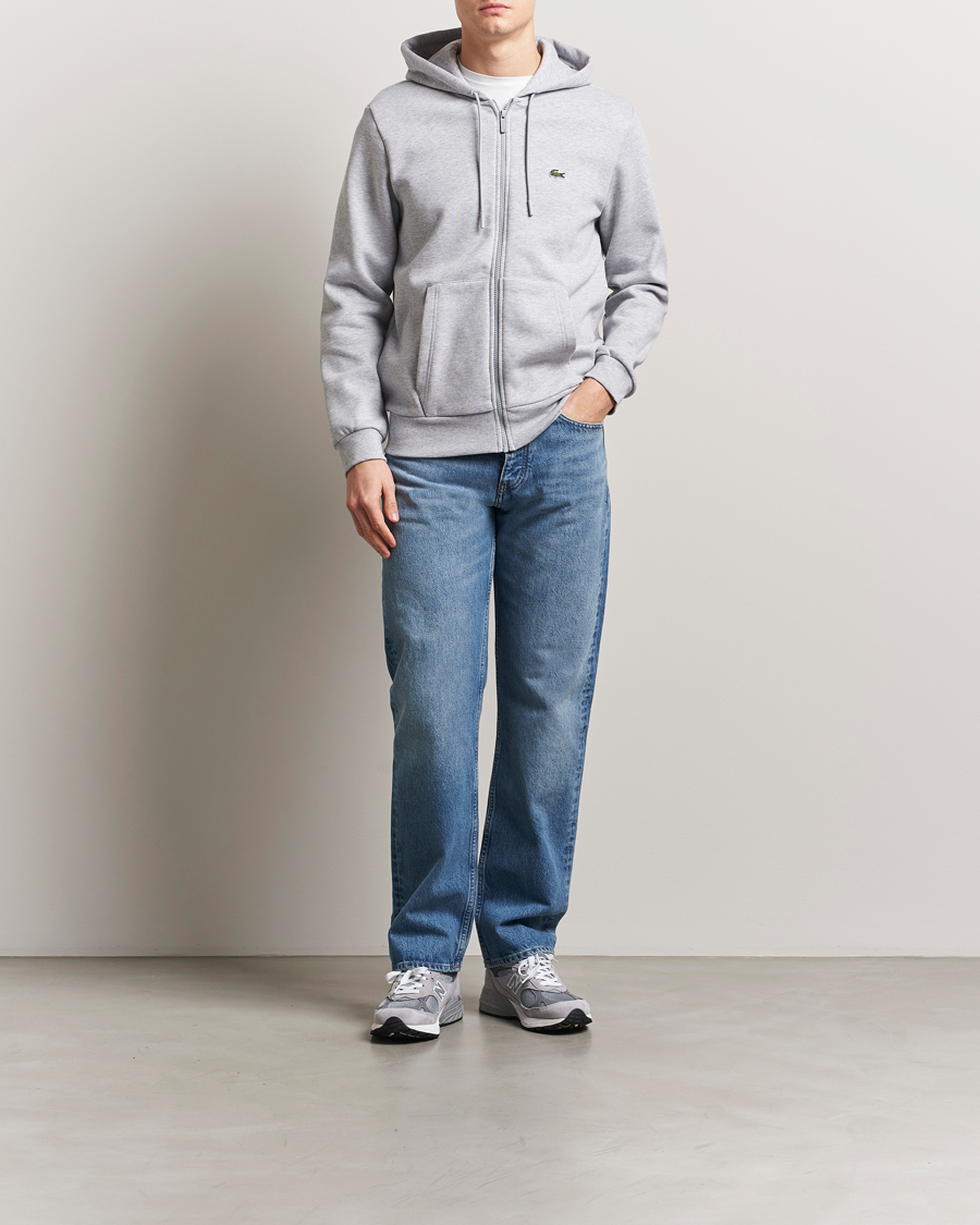 Herre | Gensere | Lacoste | Full Zip Hoodie Silver Chine