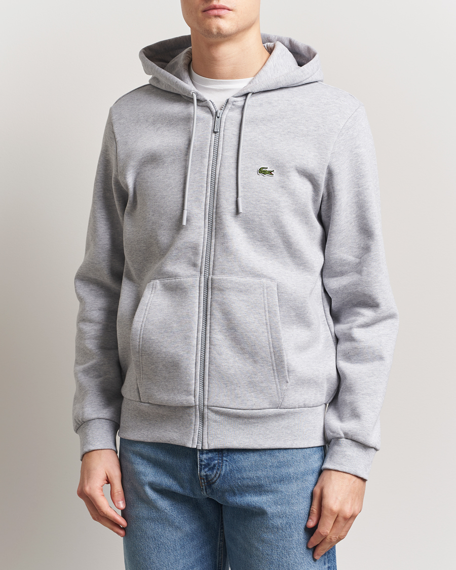 Herre | Gensere | Lacoste | Full Zip Hoodie Silver Chine