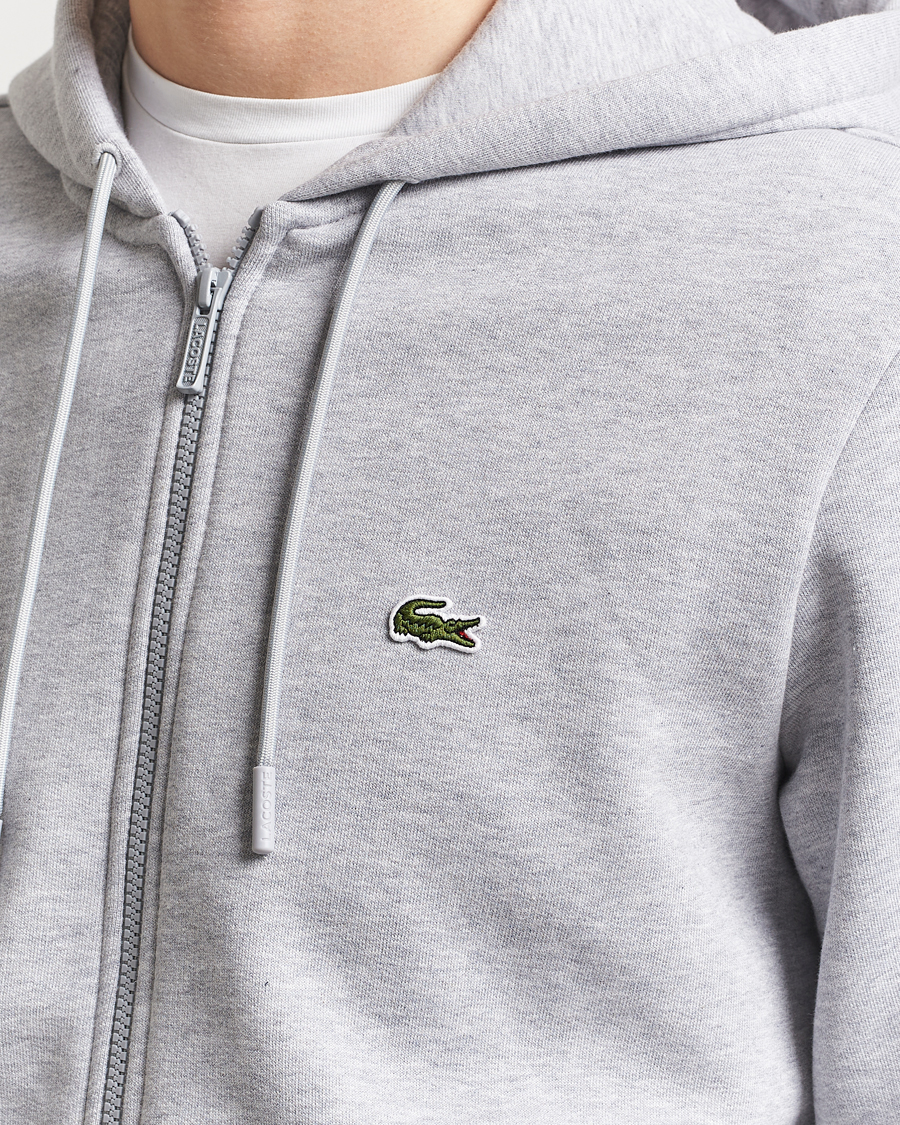Herre | Gensere | Lacoste | Full Zip Hoodie Silver Chine