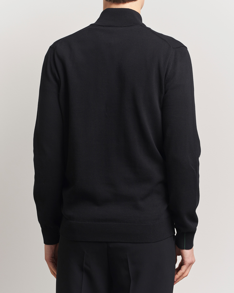 Herre | Gensere | Lacoste | Cotton Knitted Half Zip Black
