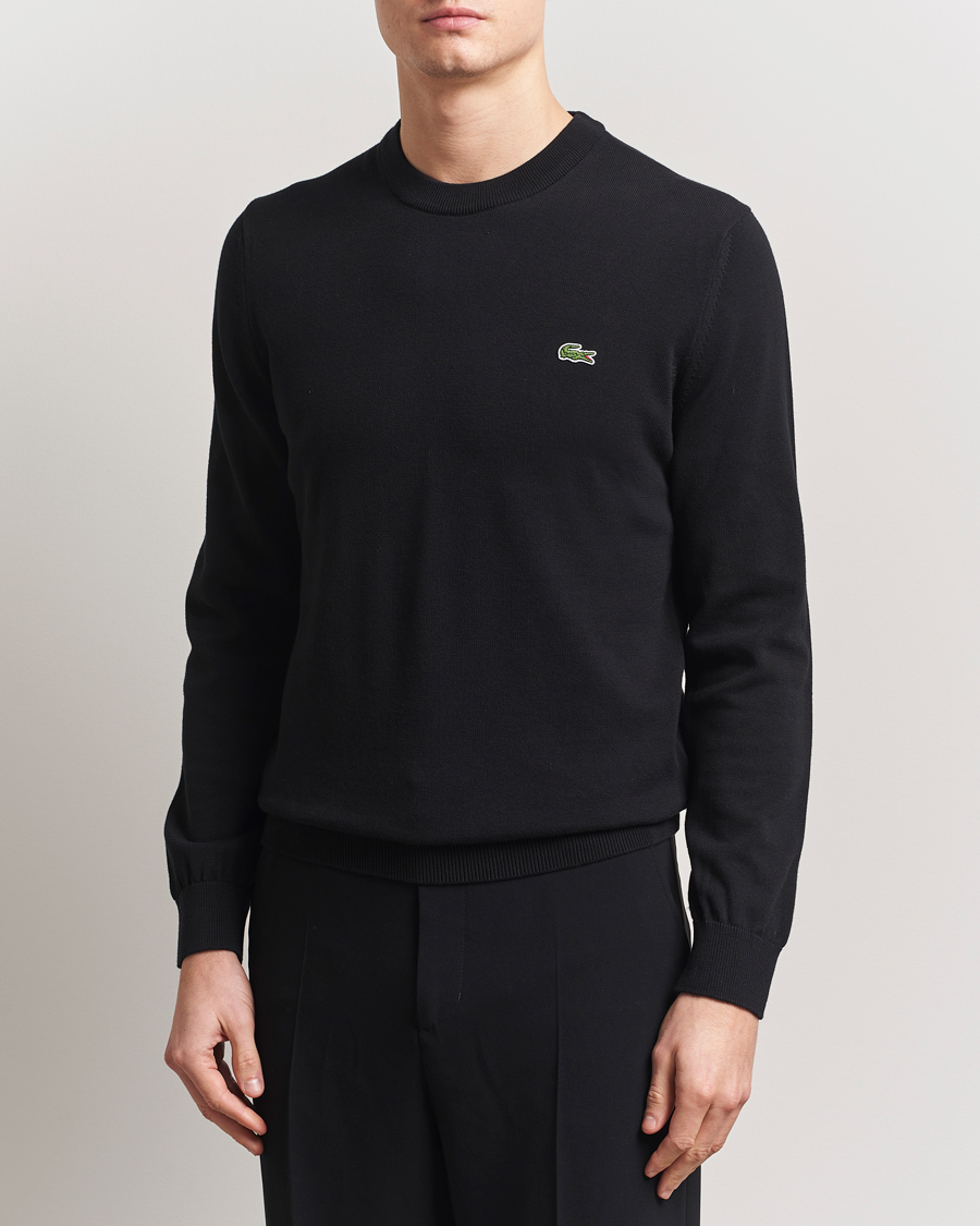 Herre | Gensere | Lacoste | Cotton Knitted Sweater Black