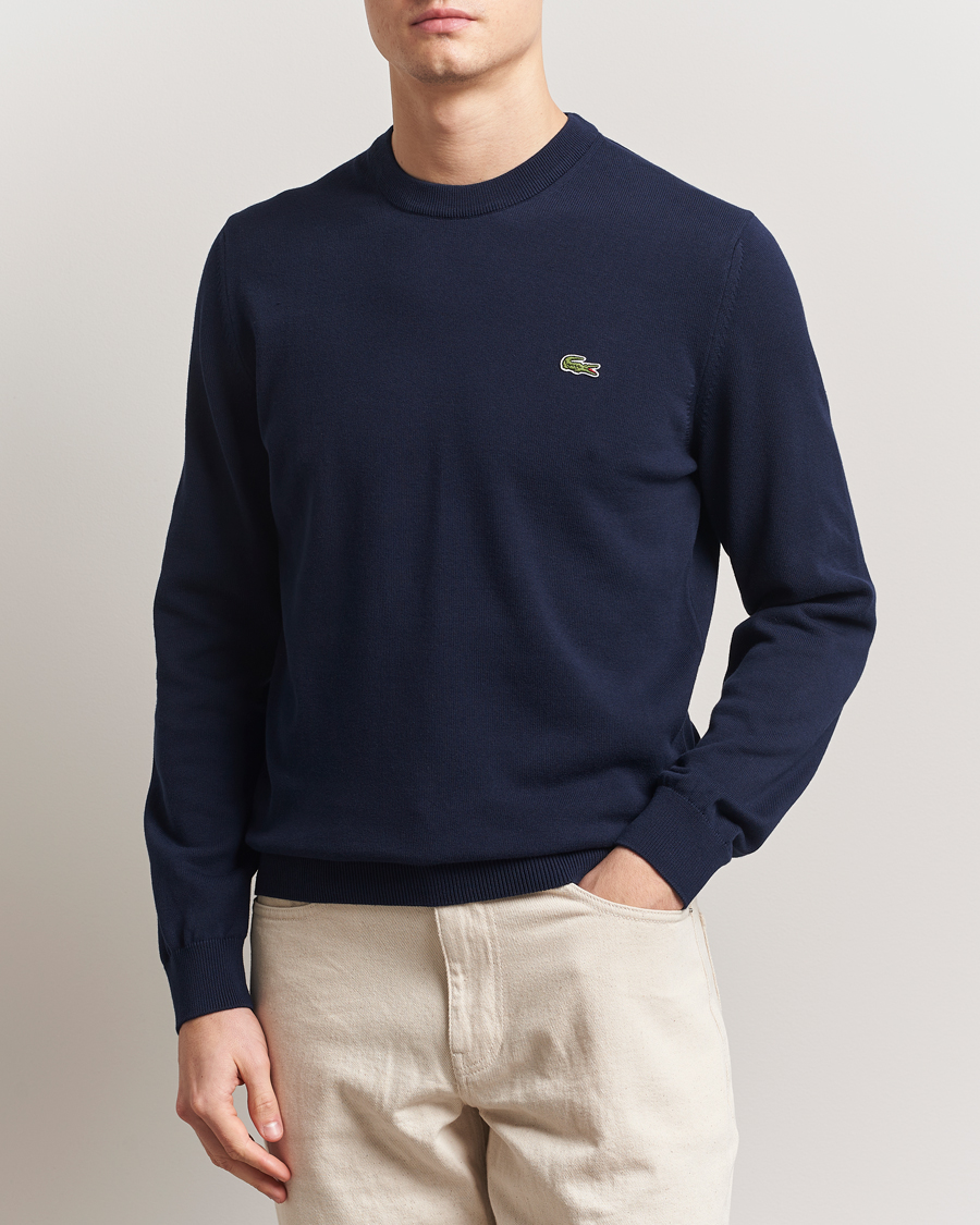 Herre | Gensere | Lacoste | Cotton Knitted Sweater Navy