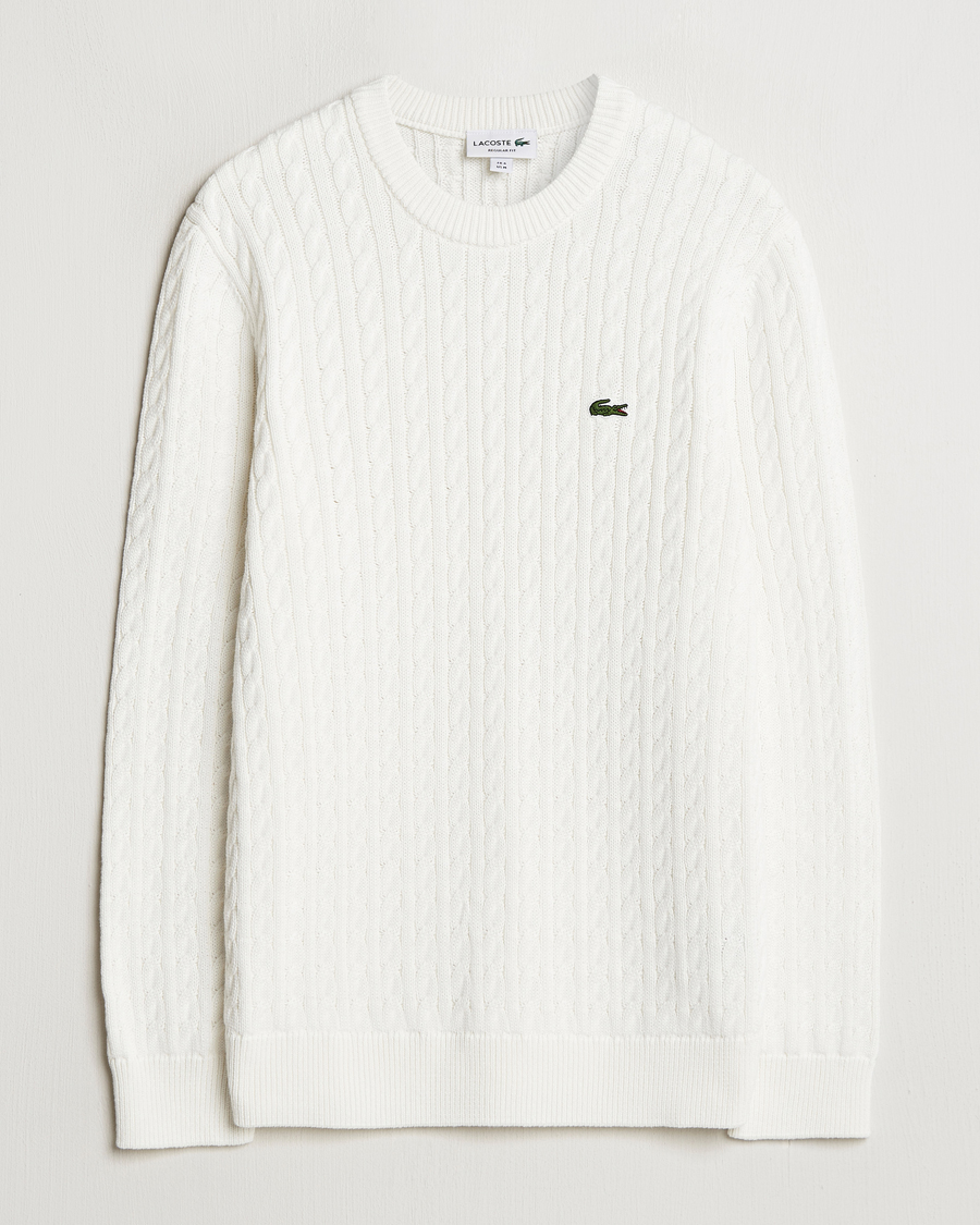Herre | Gensere | Lacoste | Cotton Cable Sweater Flour