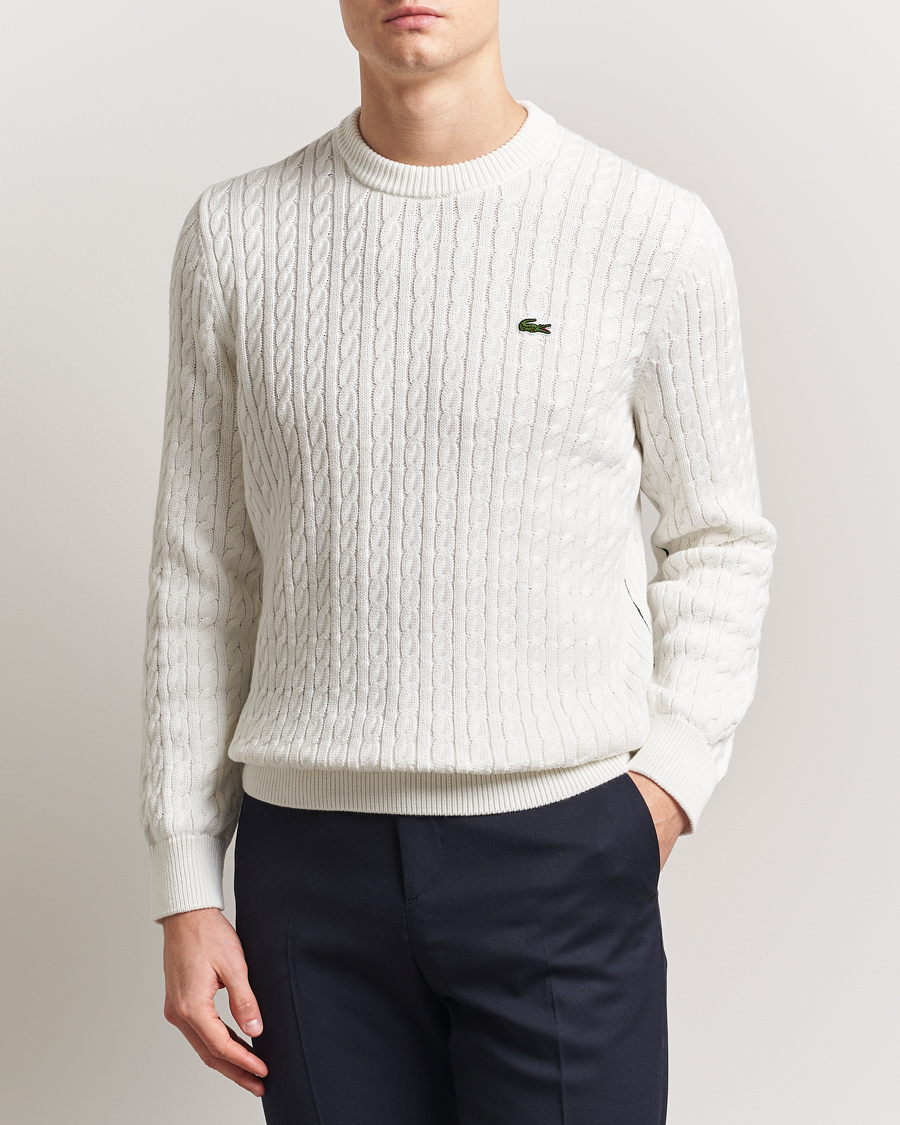 Herre | Gensere | Lacoste | Cotton Cable Sweater Flour