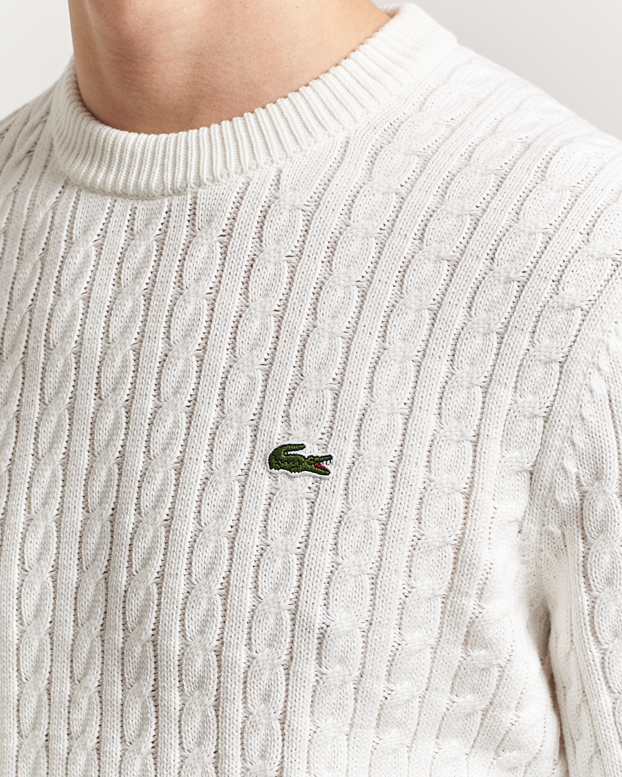 Herre | Gensere | Lacoste | Cotton Cable Sweater Flour