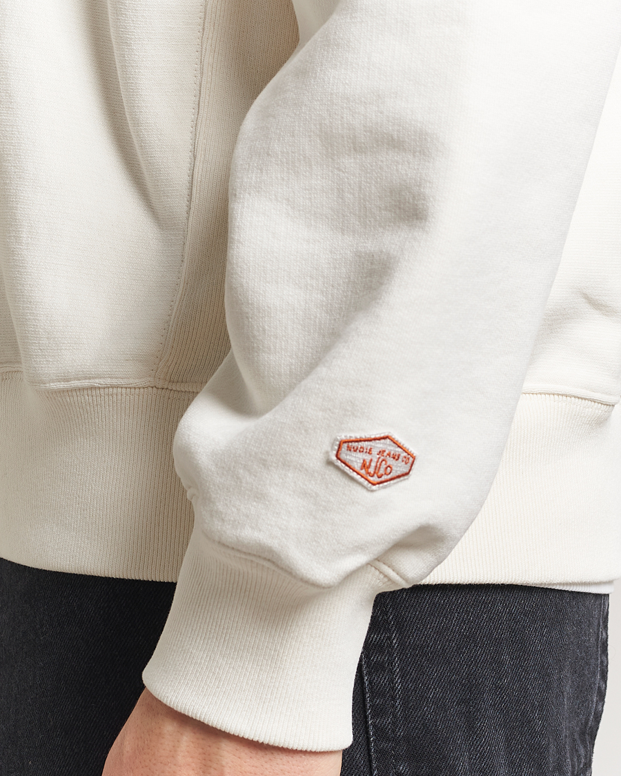 Herre | Gensere | Nudie Jeans | Hasse Crew Neck Sweatshirt Ecru