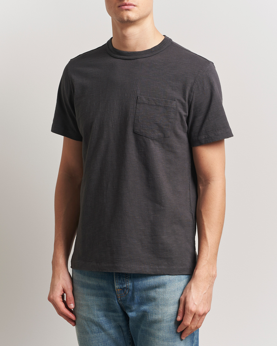 Herre | T-Shirts | Nudie Jeans | Roy Heavy Slub T-Shirt Antracite