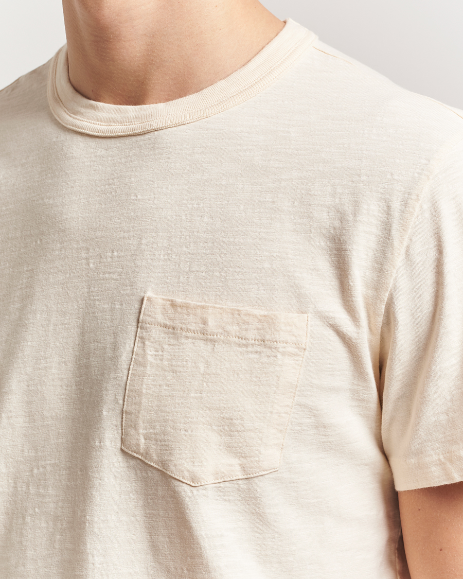 Herre | T-Shirts | Nudie Jeans | Roy Heavy Slub T-Shirt Ecru