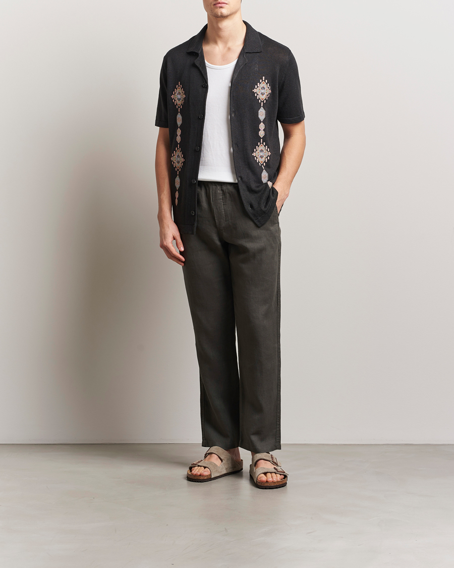 Herre | Bukser | Samsøe Samsøe | Jabari Linen Drawstring Trousers Beluga Grey