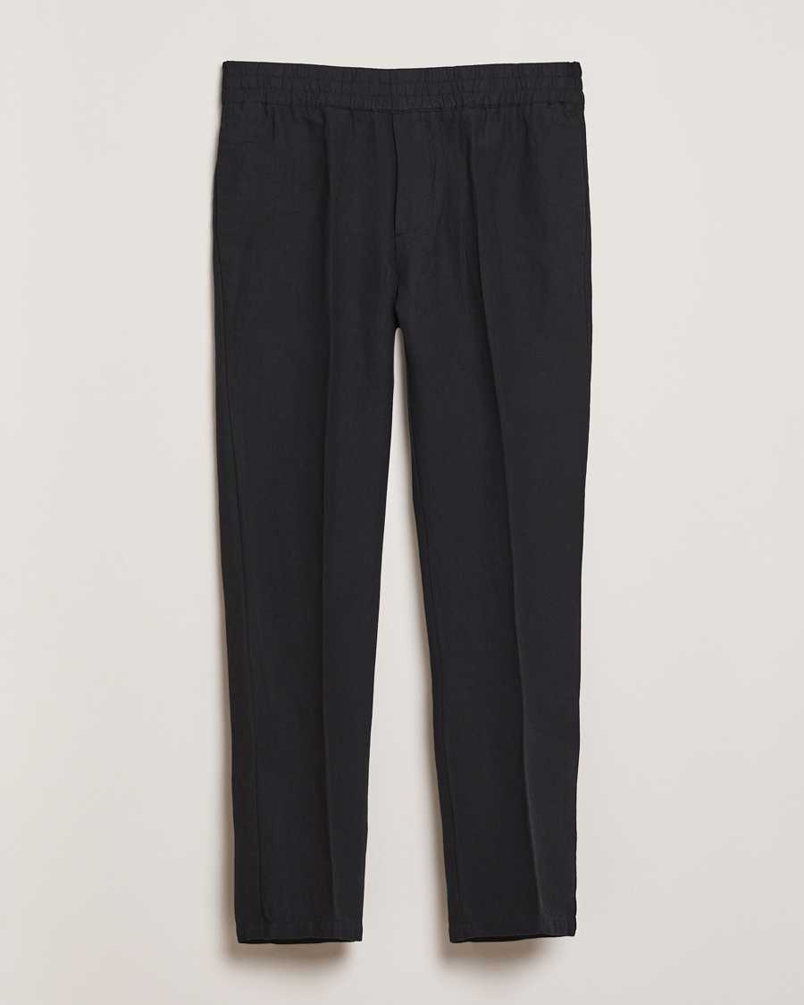 Herre | Bukser | Samsøe Samsøe | Smithy Linen/Cotton Drawstring Trousers Black