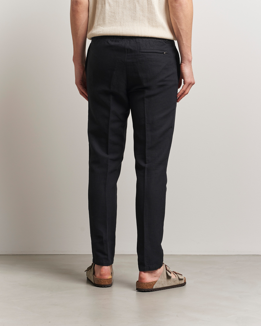 Herre | Bukser | Samsøe Samsøe | Smithy Linen/Cotton Drawstring Trousers Black