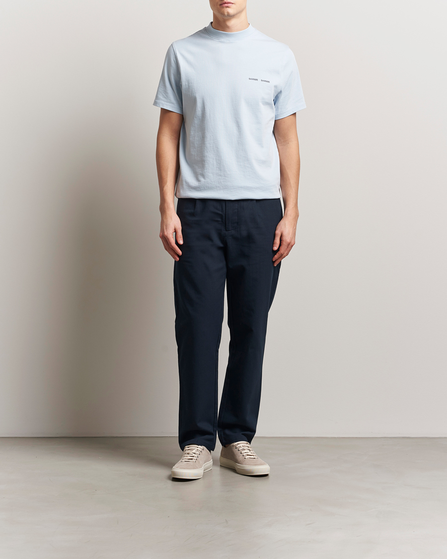 Herre | Bukser | Samsøe Samsøe | Bertil Cotton/Linen Drawstring Trousers Salute Navy