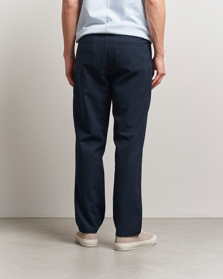 Herre | Bukser | Samsøe Samsøe | Bertil Cotton/Linen Drawstring Trousers Salute Navy