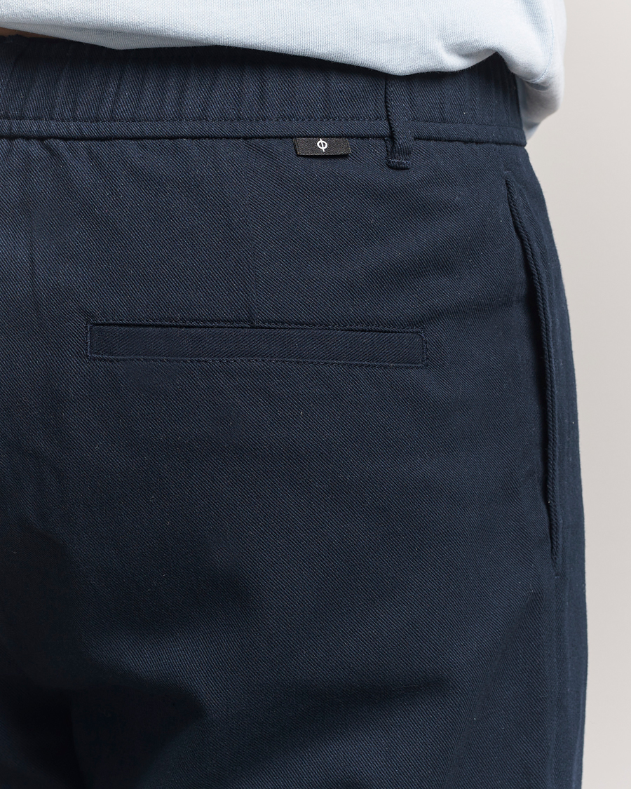 Herre | Bukser | Samsøe Samsøe | Bertil Cotton/Linen Drawstring Trousers Salute Navy