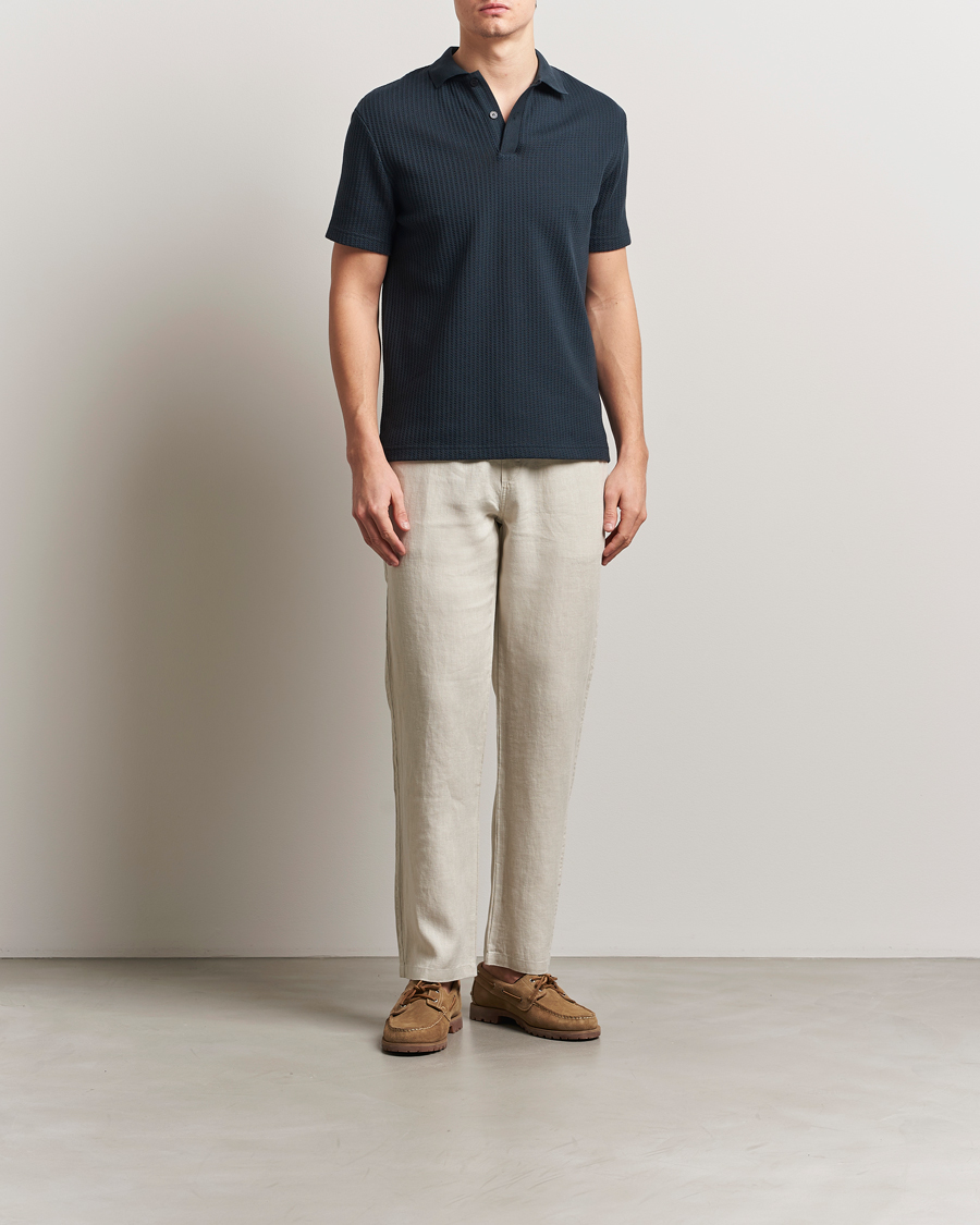Herre | Pikéer | Samsøe Samsøe | Jase Structured Knitted Polo Salute Navy