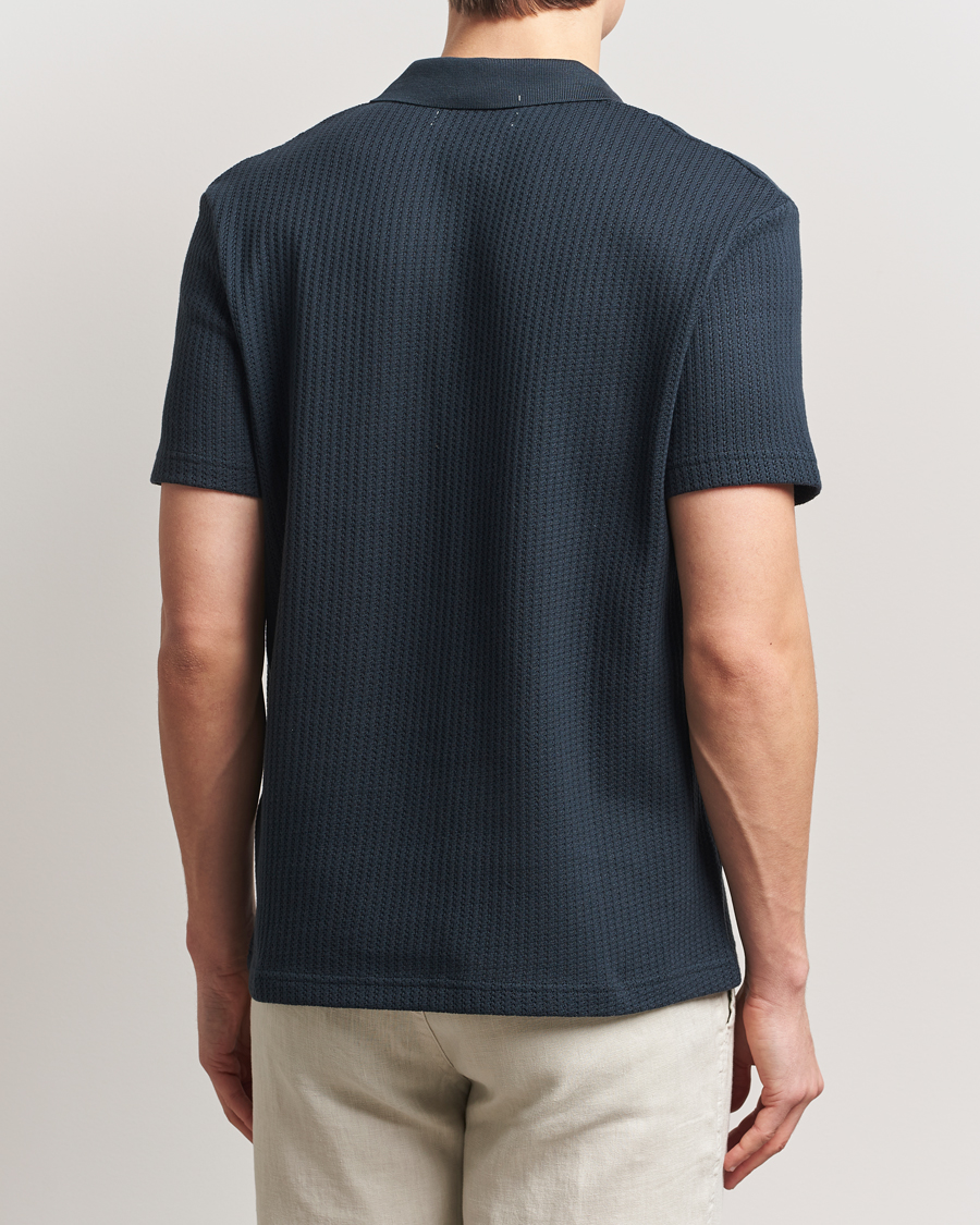 Herre | Pikéer | Samsøe Samsøe | Jase Structured Knitted Polo Salute Navy
