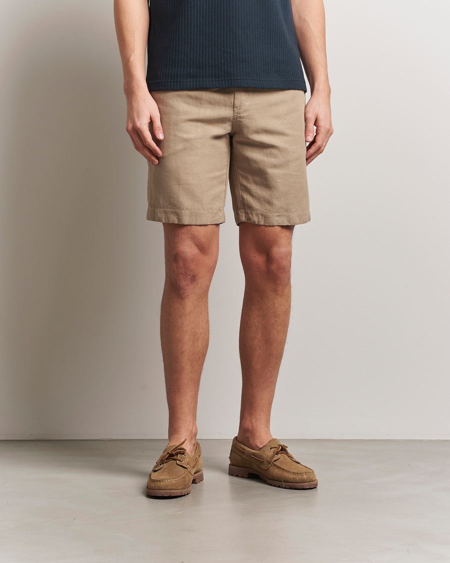 Herre | Shorts | Samsøe Samsøe | Smith Cotton/Linen Drawstring Shorts Greige