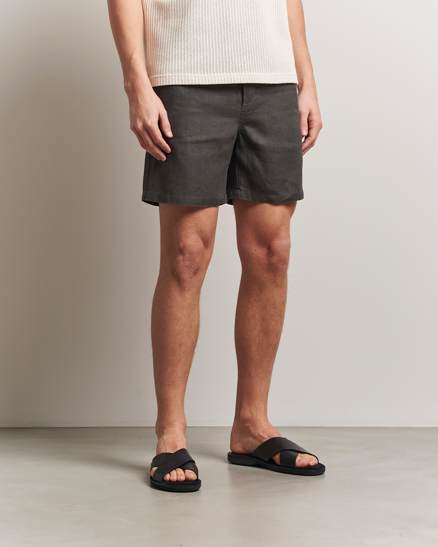 Herre | Shorts | Samsøe Samsøe | Jabari Linen Drawstring Shorts Beluga Grey