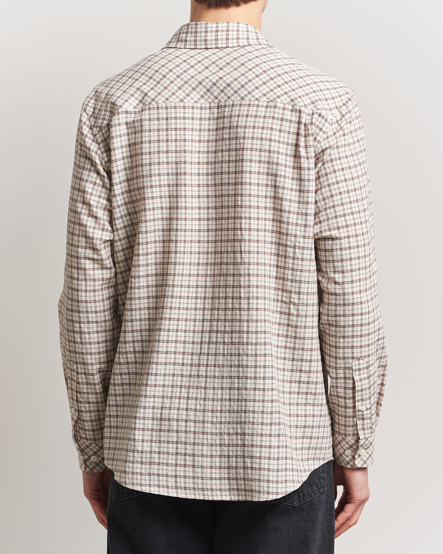 Herre | Skjorter | Samsøe Samsøe | Damon Viscose/Cotton Checked Shirt Canteen