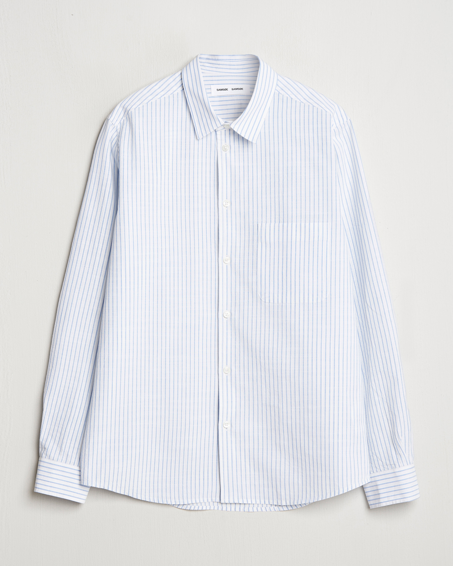 Herre | Skjorter | Samsøe Samsøe | Ryan Cotton Striped Shirt Blue/White