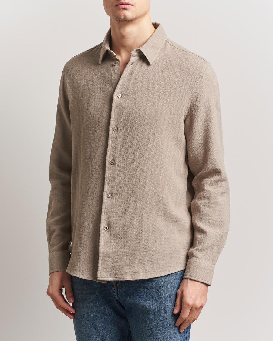 Herre | Skjorter | Samsøe Samsøe | Ryan Cotton/Linen Shirt Greige