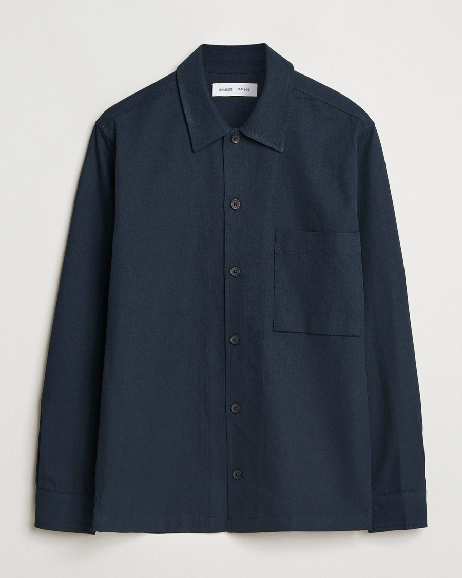 Herre | Skjorter | Samsøe Samsøe | Damon Go Overshirt Salute Navy