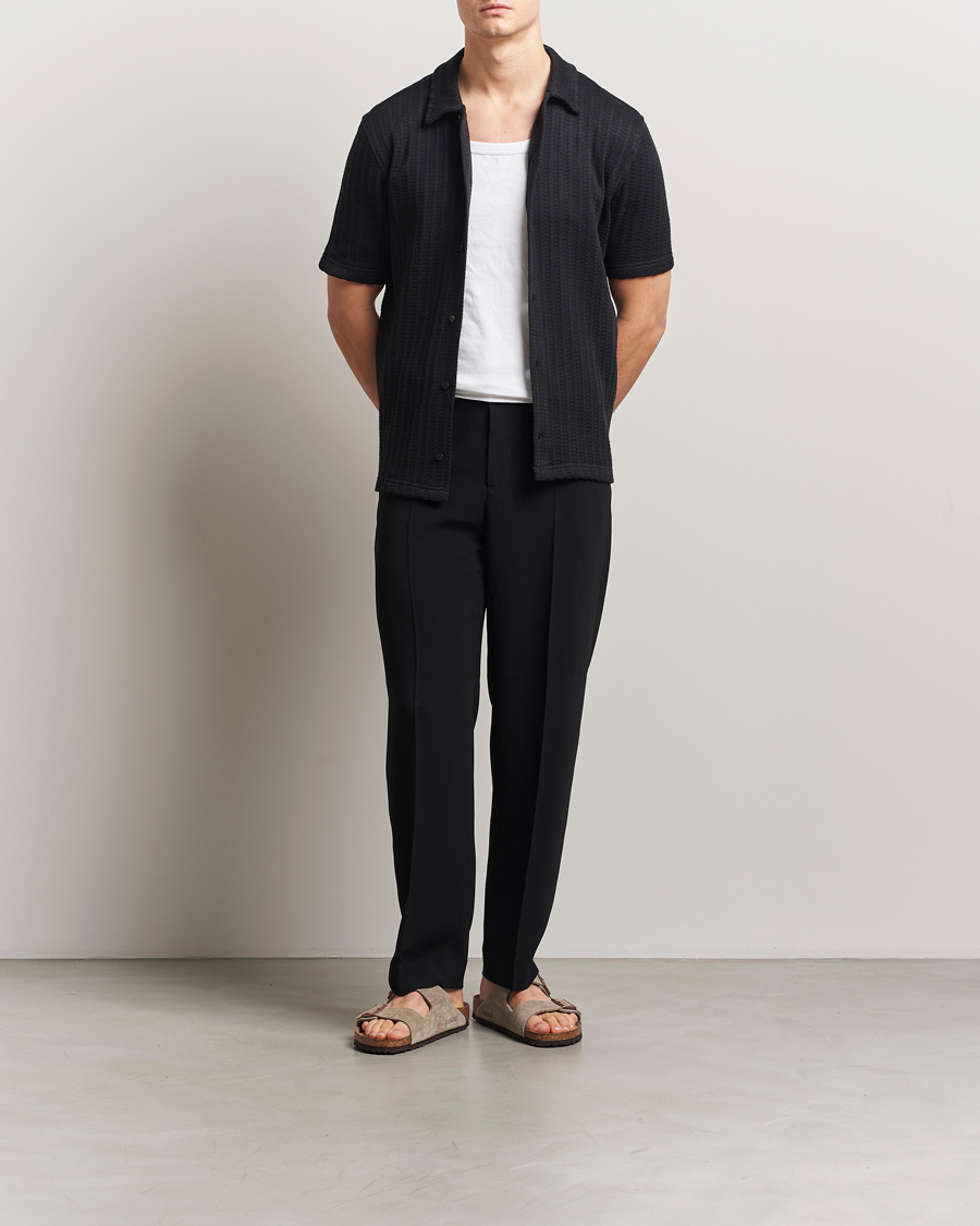 Herre | Skjorter | Samsøe Samsøe | Kvistbro Structured Short Sleeve Shirt Black