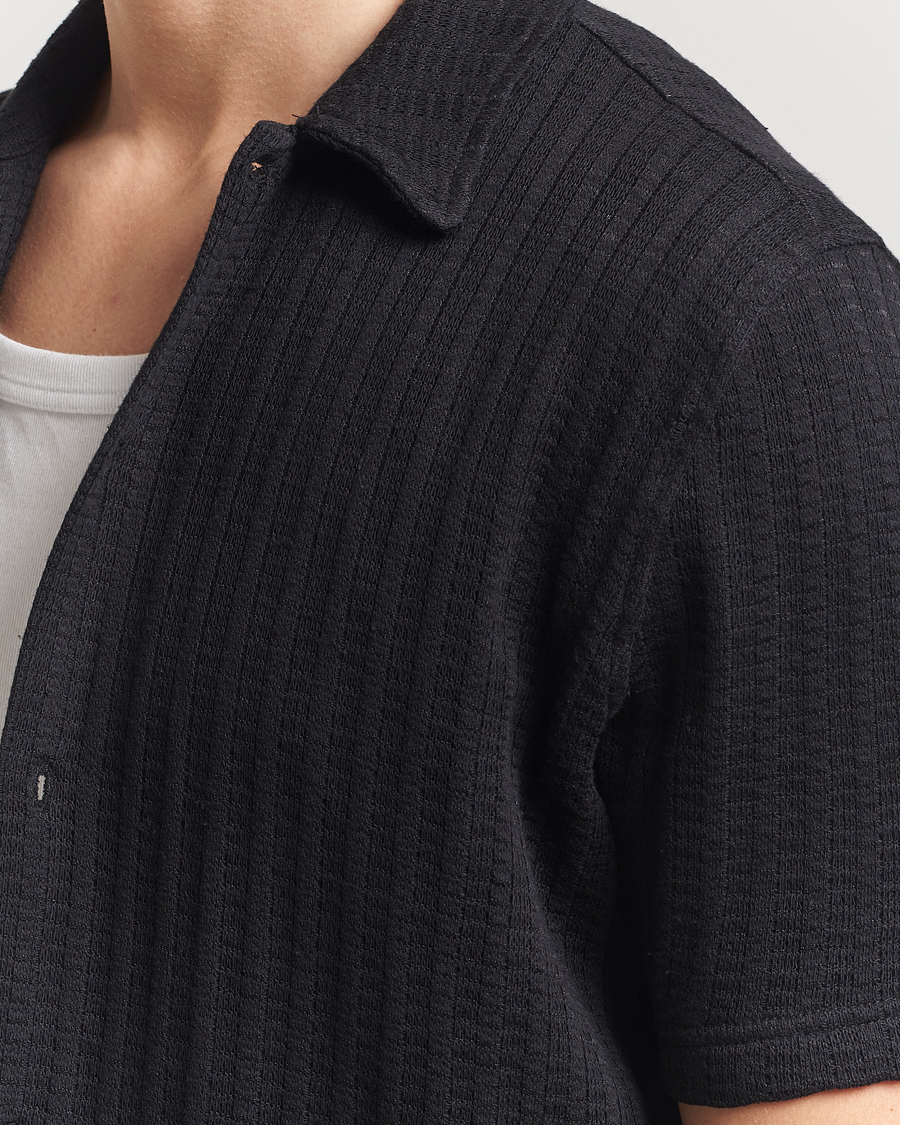 Herre | Skjorter | Samsøe Samsøe | Kvistbro Structured Short Sleeve Shirt Black