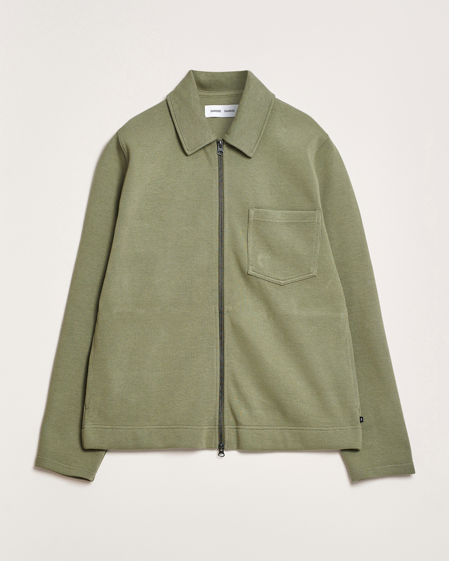 Herre | Gensere | Samsøe Samsøe | Hannes Full Zip Sweater Four Leaf Clover