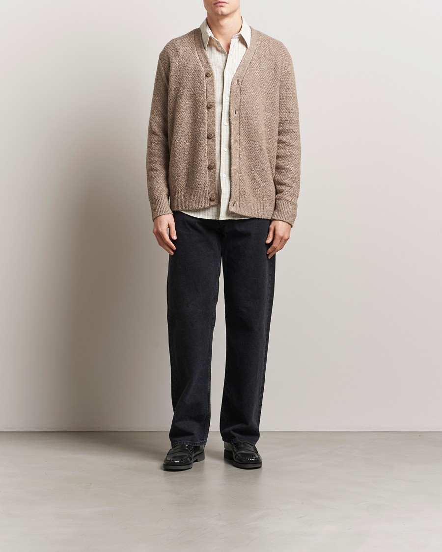 Herre | Gensere | Samsøe Samsøe | Ezra Heavy Knitted Cardigan Greige Melange