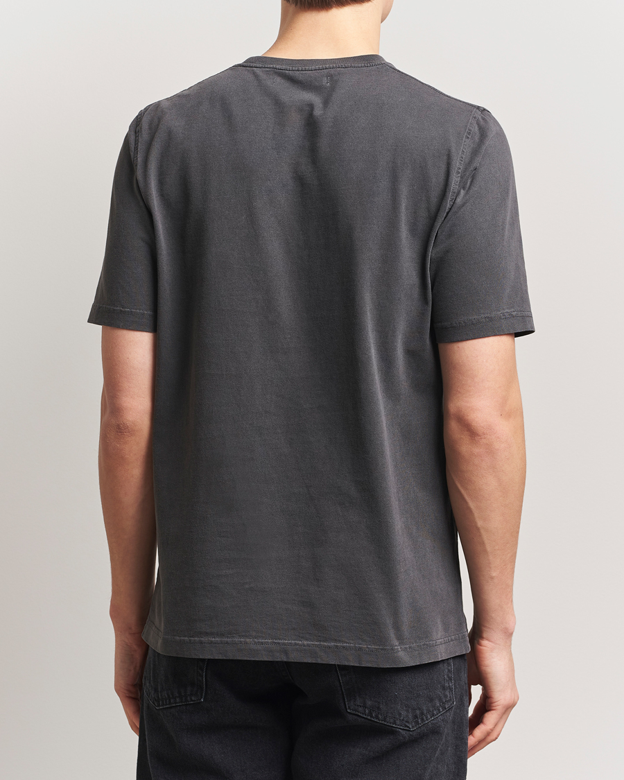 Herre | T-Shirts | Samsøe Samsøe | Marcus Center Logo T Crew Neck T-Shirt Washed Black