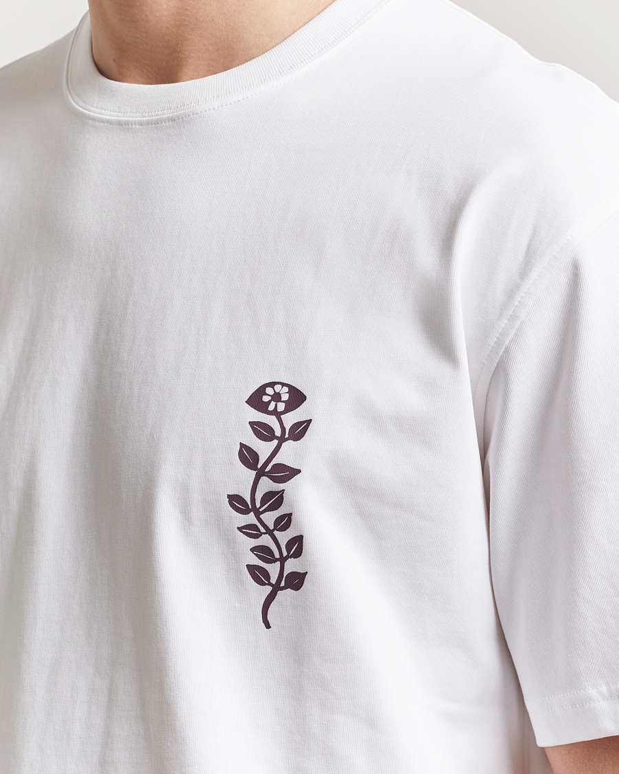 Herre | T-Shirts | Samsøe Samsøe | Time Printed Crew Neck T-Shirt White