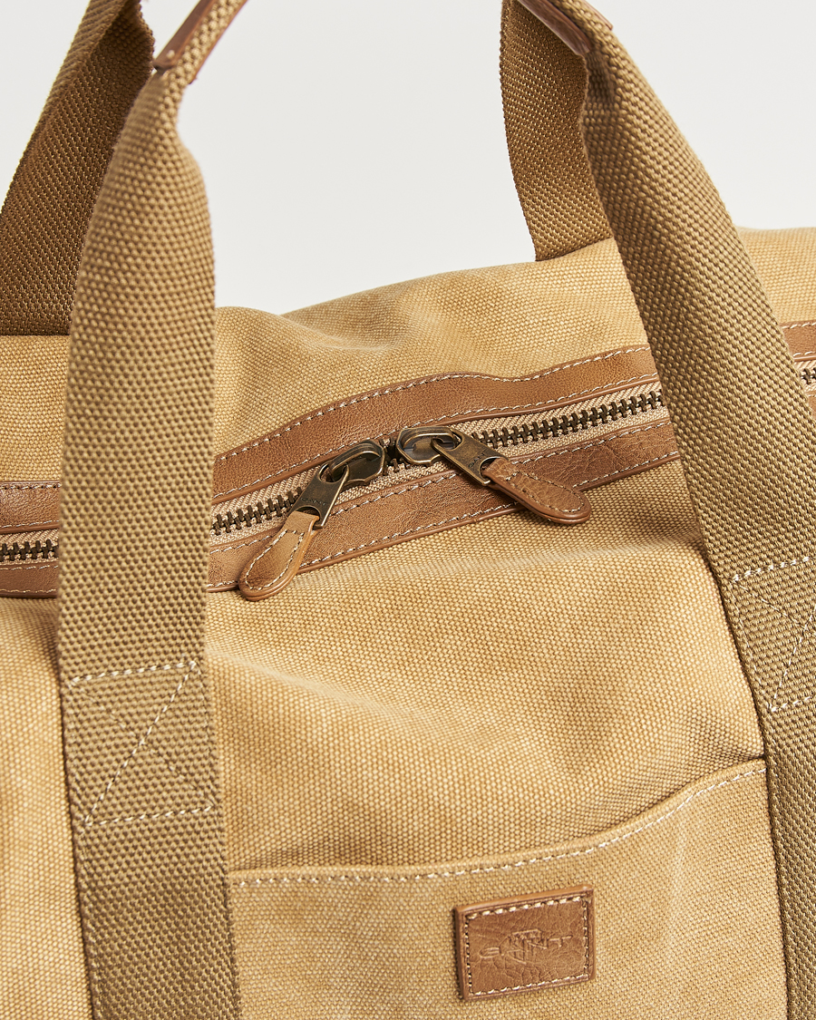 Herre | Vesker | GANT | Washed Canvas Dufflebag Oak Beige