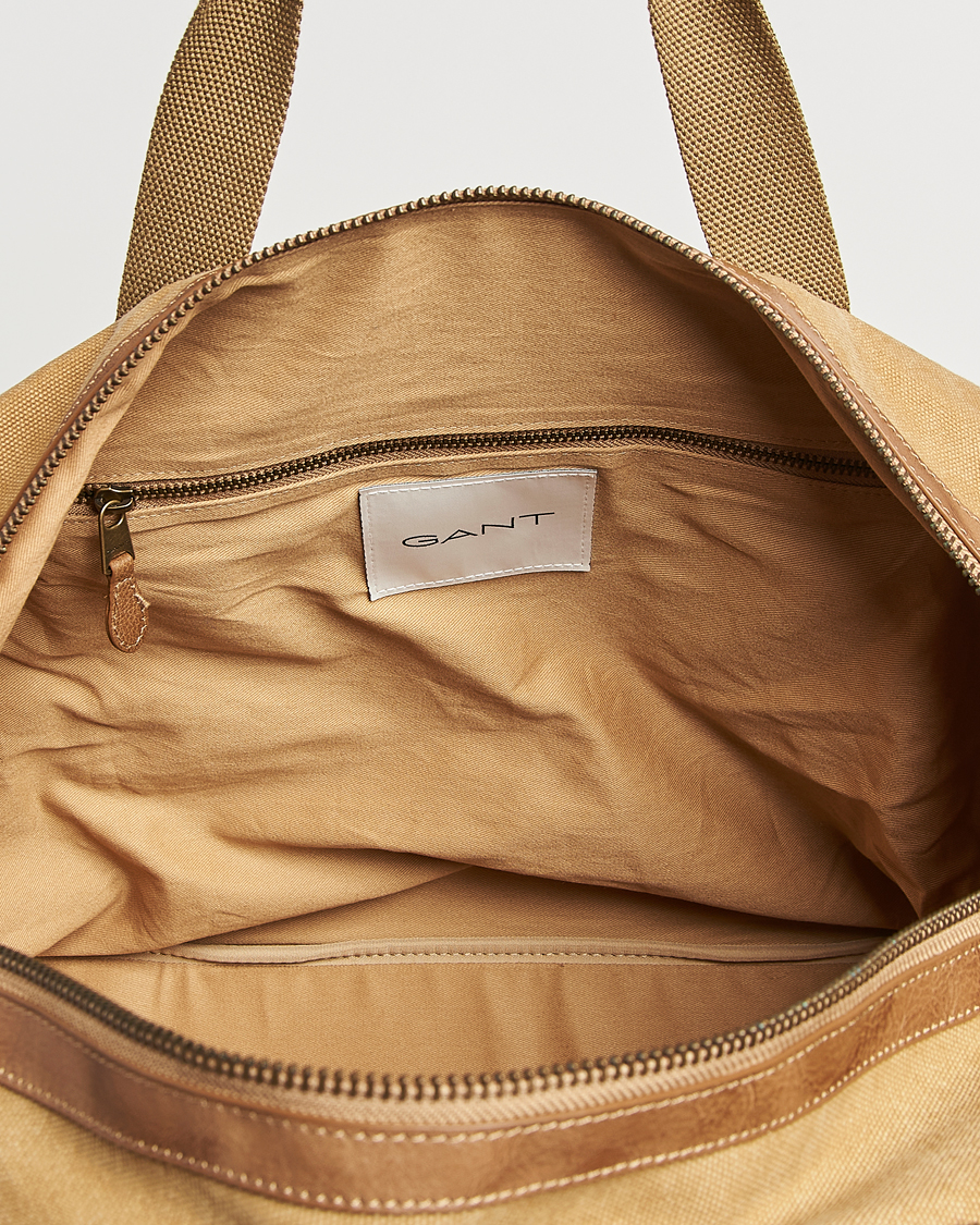 Herre | Vesker | GANT | Washed Canvas Dufflebag Oak Beige