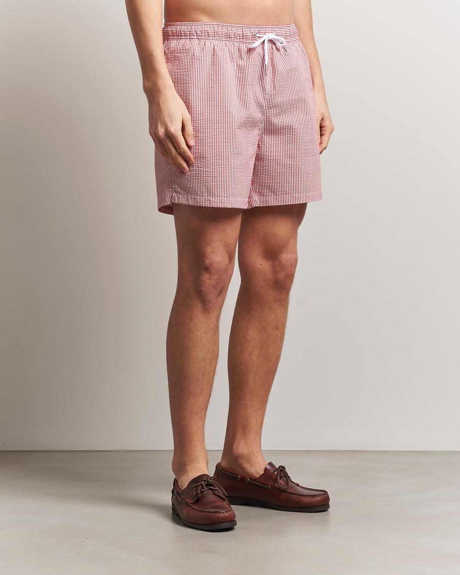 Herre | Badeshorts | GANT | Seersucker Swimshorts Ruby Red