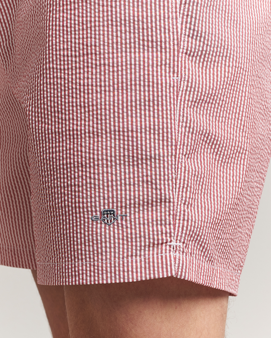 Herre | Badeshorts | GANT | Seersucker Swimshorts Ruby Red