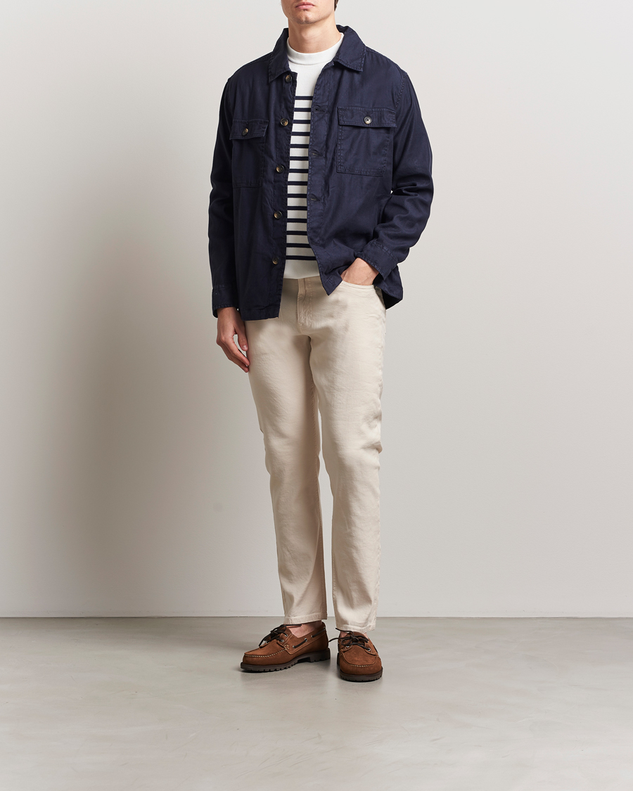 Herre | Bukser | GANT | Regular Cotton/Linen 5-Pocket Pants Putty