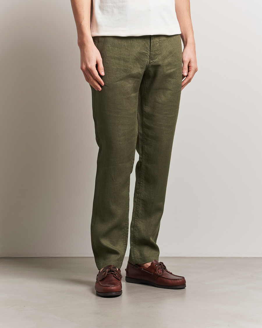 Herre | Bukser | Gant | Relaxed Linen Drawstring Pants Juniper Green