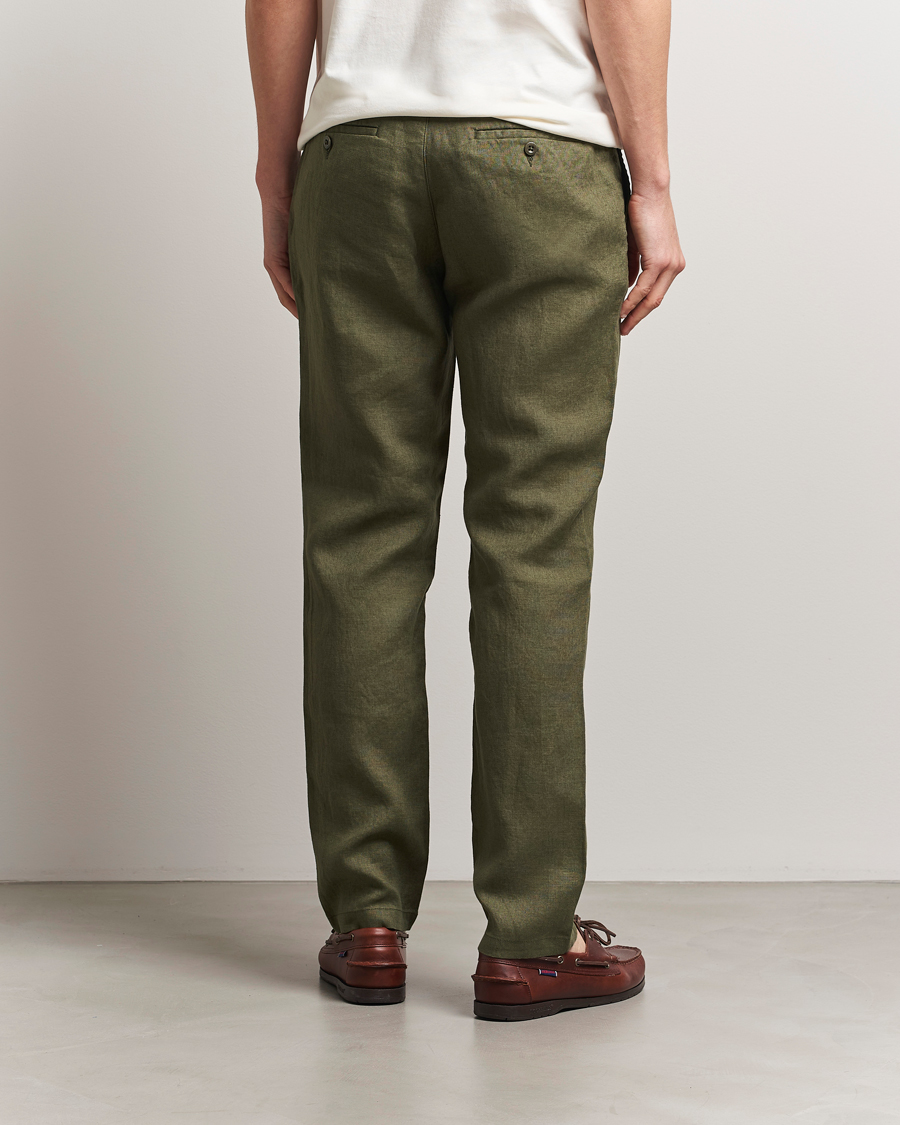Herre | Bukser | Gant | Relaxed Linen Drawstring Pants Juniper Green