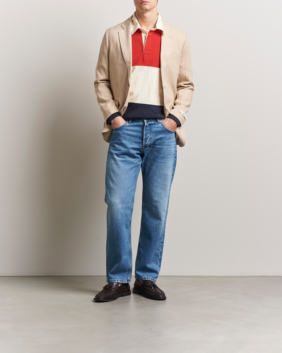 Herre | Dressjakker | GANT | Slim Fit Garment Dyed Linen Blazer Dry Sand