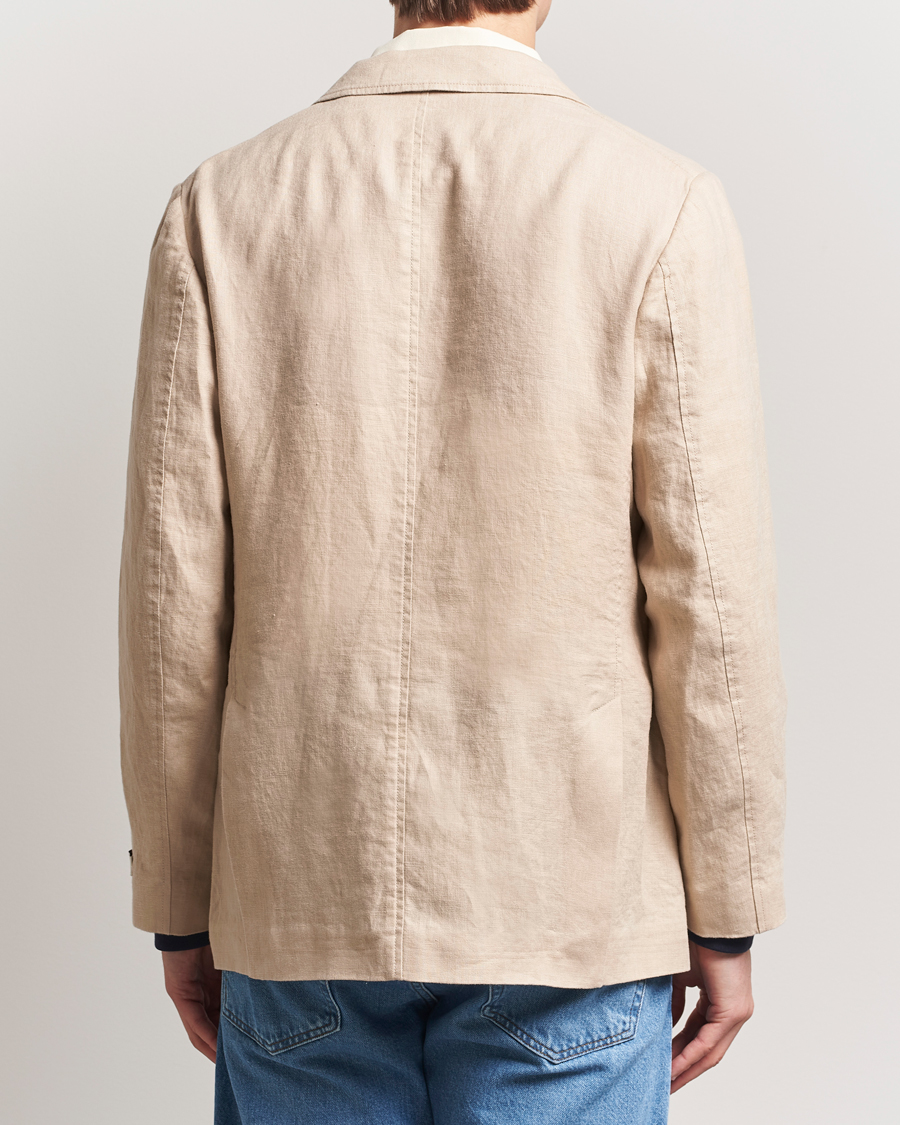 Herre | Dressjakker | GANT | Slim Fit Garment Dyed Linen Blazer Dry Sand