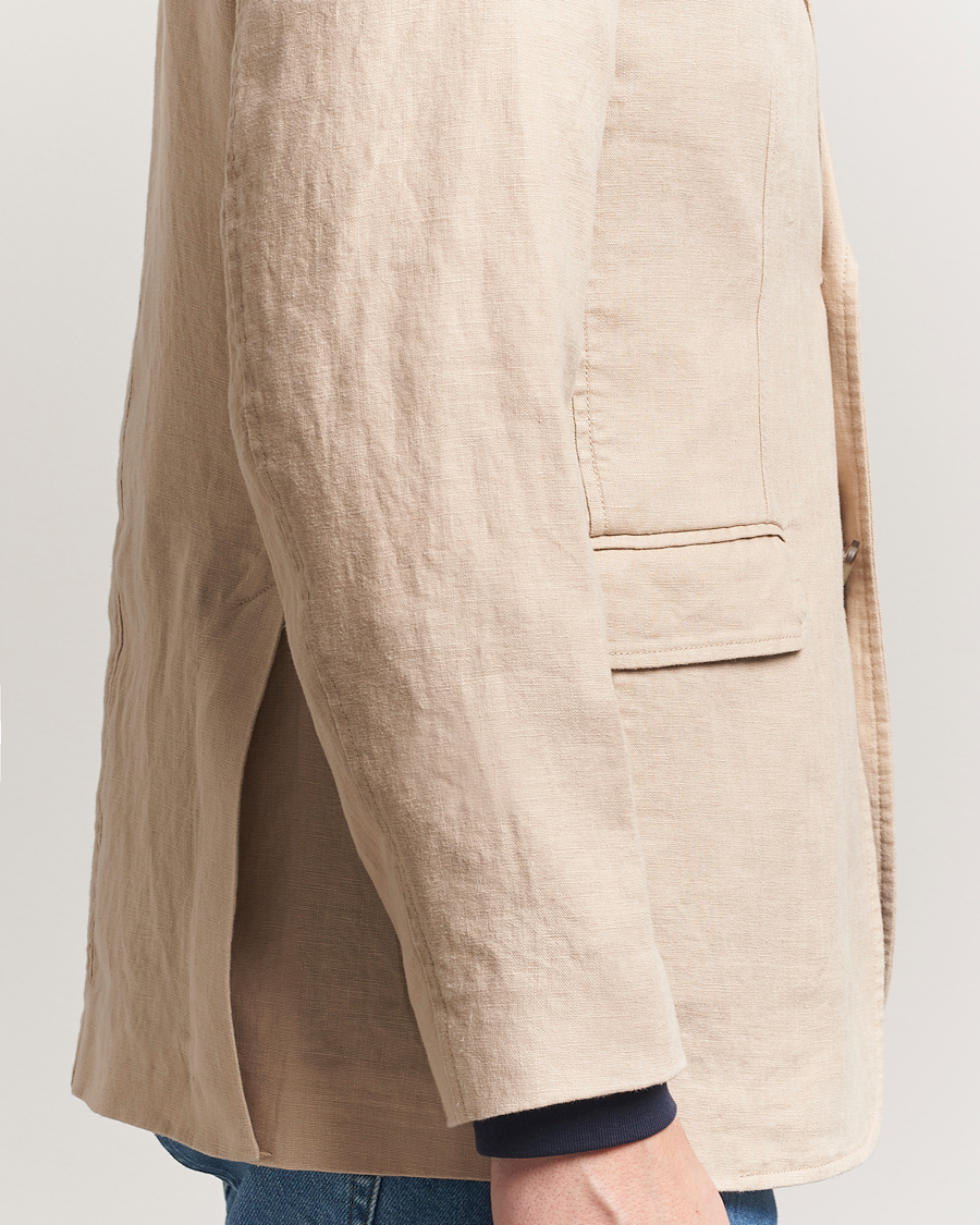 Herre | Dressjakker | GANT | Slim Fit Garment Dyed Linen Blazer Dry Sand