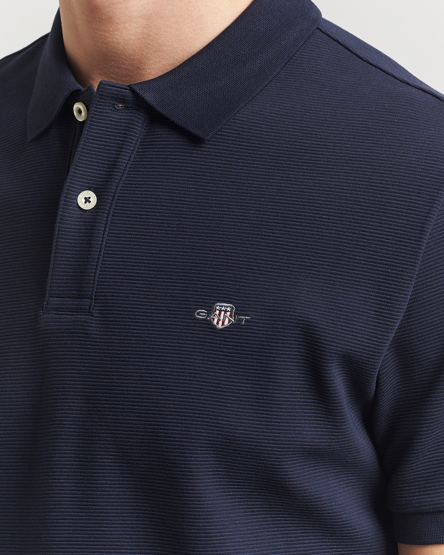 Herre | Pikéer | GANT | Textured Polo Evening Blue